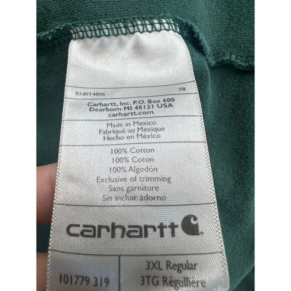 Carhartt Thrashed L/S T-Shirt Mens 3XL SunFaded Arm SpellOut Destroyed Grunge - Picture 4 of 11